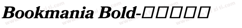Bookmania Bold字体转换